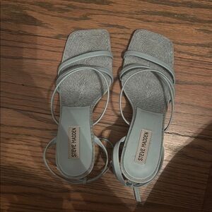 Steve Madden Silver Strappy Heels